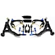 Front, Driver and Passenger Side, Upper and Lower Control Arm
