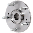 Front, Driver or Passenger Side Wheel Hub, 5 Lugs, Without Bearing