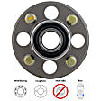 Rear, Driver or Passenger Side Wheel Hub, With Bearing, 4 x 3.94 in. Bolt Pattern