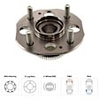 Rear, Driver or Passenger Side Wheel Hub, With Bearing, With Rear Disc Brake; ABS tone ring