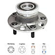 Rear, Driver or Passenger Side Wheel Hub, With Bearing, 5 x 4.5 in. Bolt Pattern, 4 Cyl., 2.2L Engine, FWD