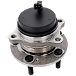 Rear, Driver or Passenger Side Wheel Hub, 5 Lugs, with Bearing, with Sensor, 5 x 4.5 in. Bolt Pattern, FWD