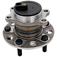 Rear, Driver or Passenger Side Wheel Hub, With Bearing, With Sensor, 5 x 4.5 in. Bolt Pattern