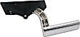 Front or Rear, Passenger Side Interior Door Handle, Chrome, Without Door Lock Hole, Base Model
