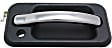 Front, Passenger Side Exterior Door Handle, Black Bezel With Chrome Lever, With Key Hole, Base Model
