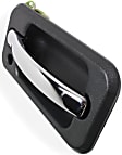 Front, Passenger Side Exterior Door Handle, Black Bezel With Chrome Lever, With Key Hole, Base Model