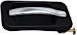 Front, Passenger Side Exterior Door Handle, Black Bezel With Chrome Lever, Without Key Hole, Base Model