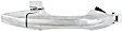 Front Or Rear, Passenger Side Chrome Exterior Door Handle, Without Key Hole