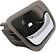 Front, Passenger Side Brown bezel with chrome lever Interior Door Handle