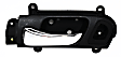 Front, Driver Side Chrome Lever with Black Bezel Interior Door Handle, Without Door Lock Hole