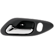 Front, Driver Side Gray bezel with chrome lever Interior Door Handle, Coupe