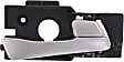 Front, Passenger Side Painted Silver Interior Door Handle