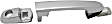 Front, Passenger Side Exterior Door Handle, Chrome, With Key Hole, Without Base