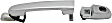 Front, Passenger Side Exterior Door Handle, Chrome, With Key Hole, Without Base