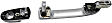 Front, Passenger Side Exterior Door Handle, Chrome, With Key Hole, Without Base