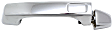 Front Or Rear, Driver Or Passenger Side Exterior Door Handle, Chrome, Without Key Hole, With Cap