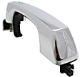 Front Or Rear, Driver Or Passenger Side Exterior Door Handle, Chrome, Without Key Hole, With Cap