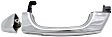 Front Or Rear, Driver Or Passenger Side Exterior Door Handle, Chrome, Without Key Hole, With Cap