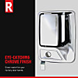 Front Or Rear, Driver Or Passenger Side Exterior Door Handle, Chrome, Without Key Hole, With Cap