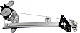Front, Driver Side Window Regulator, Power, With 6-Prong Connector