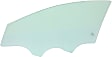 Front, Passenger Side Door Glass, Green Tint, Without Clips, Replaces NAGS No. FD24681 GTNN