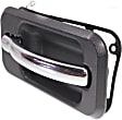 Rear, Passenger Side Exterior Door Handle, Black Bezel With Chrome Lever, Without Key Hole, Base Model