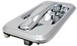 Rear, Passenger Side Exterior Door Handle, Chrome, Without Key Hole, Base Model