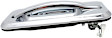 Rear, Passenger Side Exterior Door Handle, Chrome, Without Key Hole, Base Model
