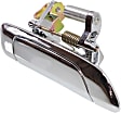 Rear, Passenger Side Chrome Exterior Door Handle, Without Key Hole