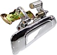 Rear, Passenger Side Chrome Exterior Door Handle, Without Key Hole