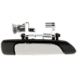 Rear, Passenger Side Chrome Lever with Smooth Black Bezel Exterior Door Handle, Without Key Hole, Sedan