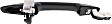 Rear, Driver Side Primed Exterior Door Handle, Without Key Hole