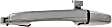 Rear, Driver Side Chrome Exterior Door Handle, Without Key Hole