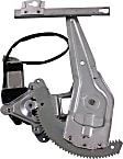 Sedan Rear, Passenger Side Power Window Regulator, With Motor