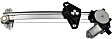 Rear, Driver Side Power Window Regulator, With Motor