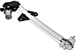 Rear, Driver Side Power Window Regulator, With Motor