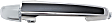 Rear, Driver or Passenger Side Chrome Exterior Door Handle, Without Key Hole, Sedan