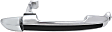 Rear, Driver or Passenger Side Chrome Exterior Door Handle, Without Key Hole, Sedan