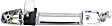 Rear, Driver or Passenger Side Chrome Exterior Door Handle, Without Key Hole, Sedan