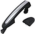 Rear, Driver or Passenger Side Primed Exterior Door Handle, Without Key Hole