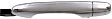Rear, Driver or Passenger Side Chrome Exterior Door Handle, Without Key Hole