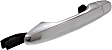 Rear, Driver or Passenger Side Chrome Exterior Door Handle, Without Key Hole