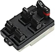 1997 Honda Accord - Front, Driver Side Window Switch, Sedan, Black, 5 Buttons