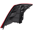 Driver Side Tail Light, with Bulb, Halogen, Clear and Red Lens, Coupe