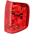 Passenger Side Tail Light, without Bulb, Halogen, Red Lens