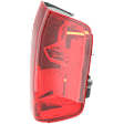 Passenger Side Tail Light, without Bulb, Halogen, Red Lens
