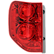 Driver Side Tail Light, without Bulb, Halogen, Red Lens