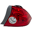Passenger Side Tail Light, without Bulb, Halogen, Clear and Red Lens, Coupe