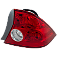 Passenger Side Tail Light, without Bulb, Halogen, Clear and Red Lens, Coupe