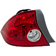 Driver Side Tail Light, without Bulb, Halogen, Clear and Red Lens, Coupe
